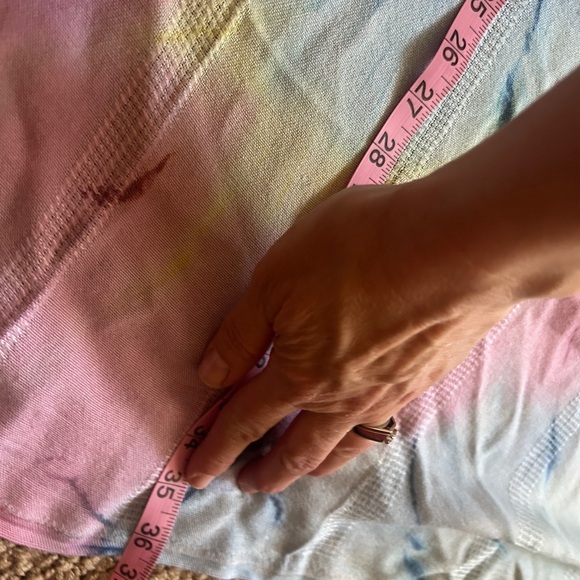 EUC Tie-Dye Pastel Turkish towel, shawl, pashmina.  Pink blue yellow swirl - Picture 2 of 8
